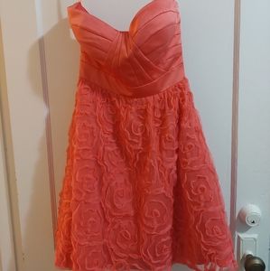 Strapless Short Pink Grad/ Prom Dress